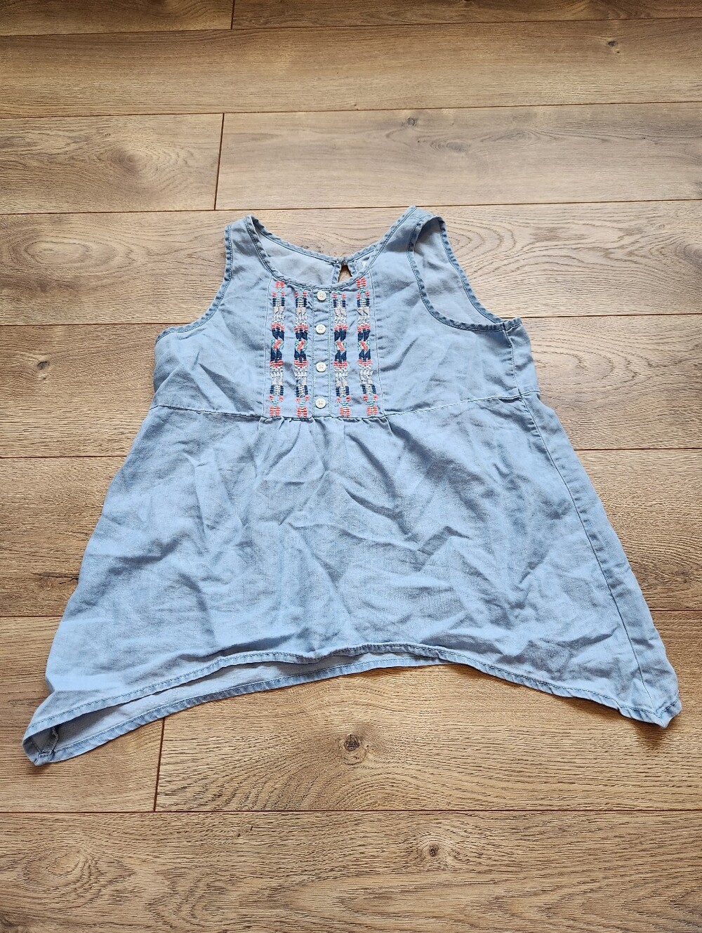 Size 14 Girls Chambray Sleeveless Top